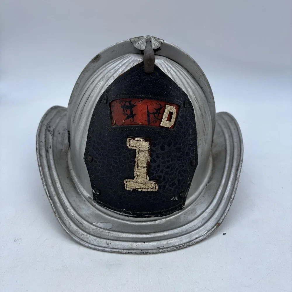 Vintage Firefighter Helmet Cairns & Brother Chief Fire Helmet #1 Metal Silver
